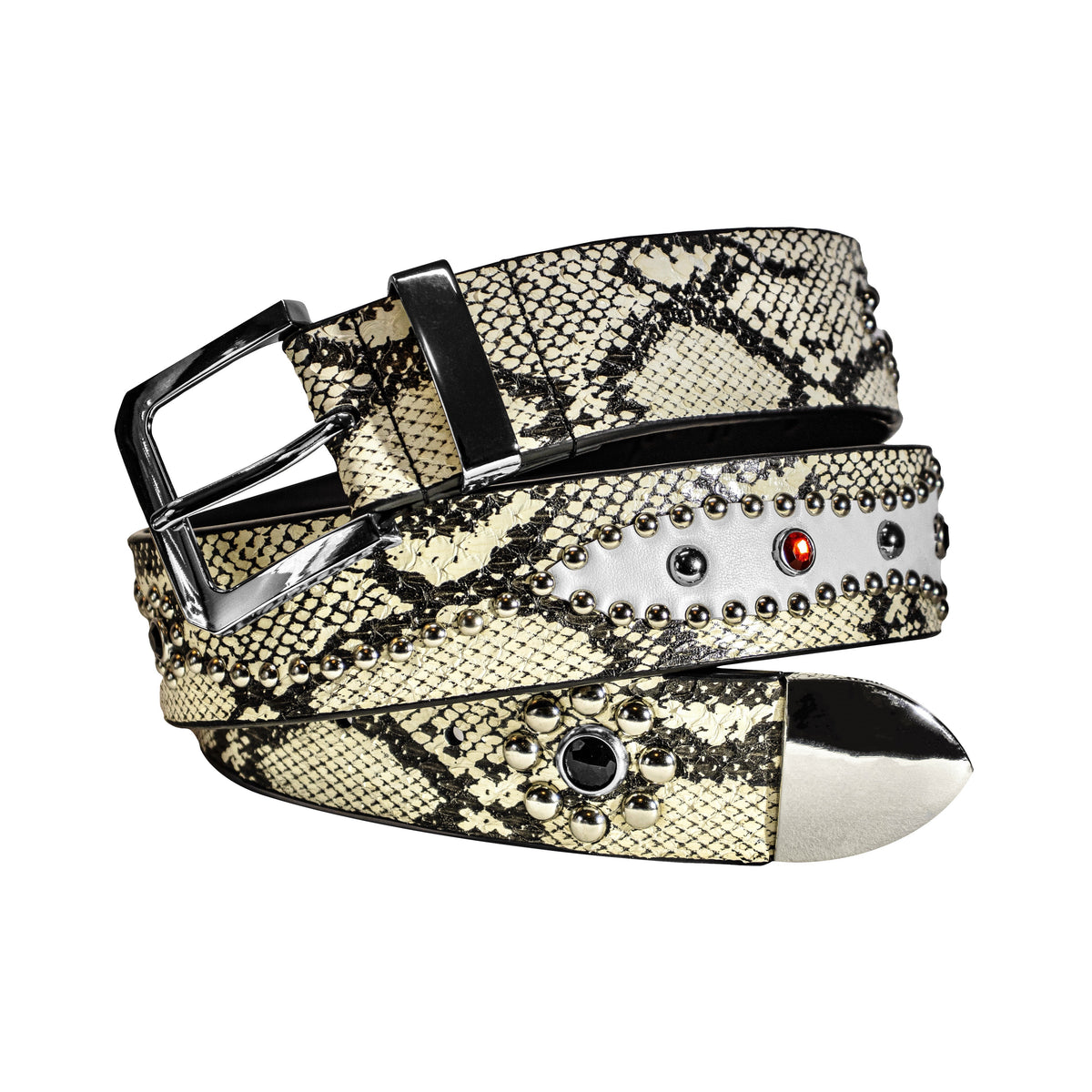 Serpent Belt Size Medium #4221 Snakeskin Velvetcrow Red Python Snake Belt 1.75 main image 2