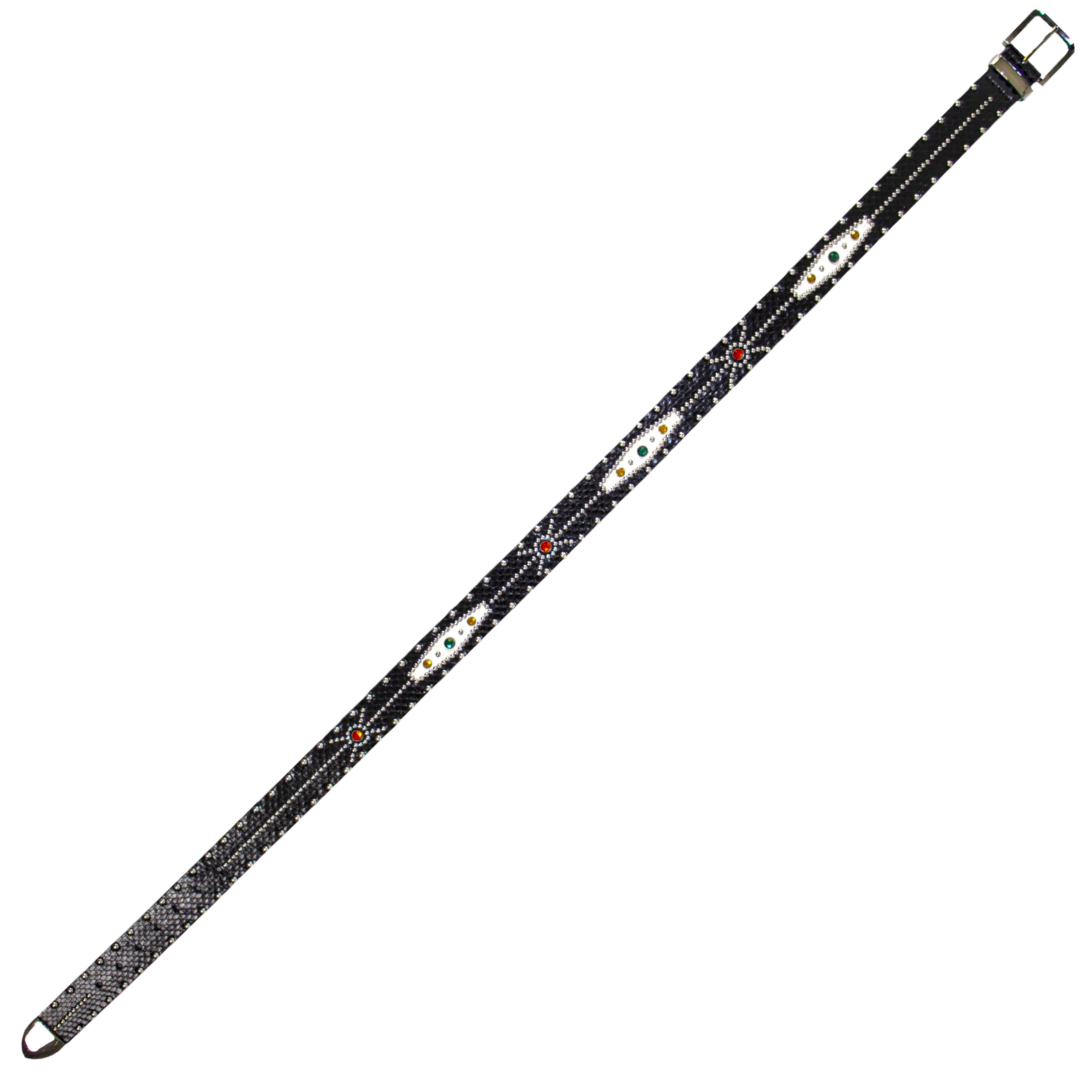 STUDDED SNAKESKIN BELT IN BLACK – Aprilland